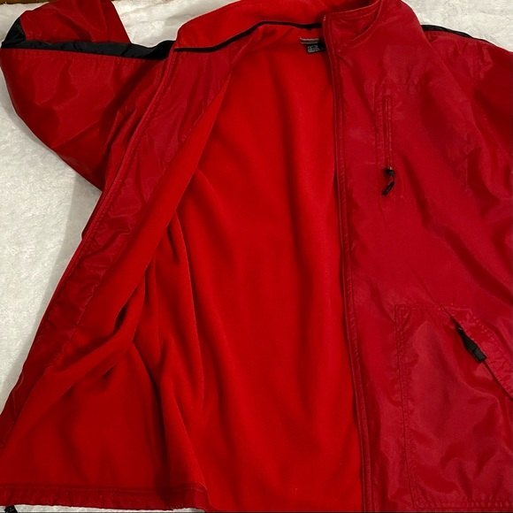 Nike Fleece-Lined Nylon Jacket Men’s Size XL Red Black - Picture 6 of 10